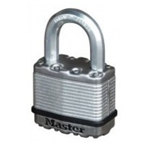 MASTER LOCK Cadenas Très Haute Sécurité [A Clé] [Acier Laminé] [Extérieur] [Pack de 2] M5EURT - Idéal pour les remises, les garages, les clôtures et les portails