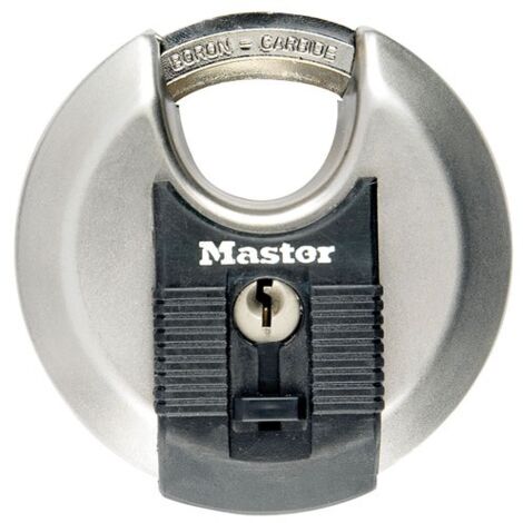 Master Lock – Cadenas rond 70mm en acier inoxydable – Anse octogonale Tough-Cut™ 10mm – Niveau de sécurité 8/10 – Livré avec 4 clés - M40EURD (1/10)