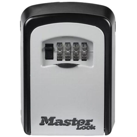 Master Lock – Coffre à clés mural en aluminium – Serrure à combinaison 4 chiffres – Dimensions 11,9 x 8,5 x 3,6 cm – Résistant aux intempéries - S274222