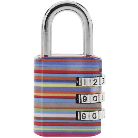 Master Lock 1509EURDAST Cadenas à Combinaison avec Motif Imprimé, Couleur Aléatoire, 6,2 x 3,2 x 1,4 cm (1/5)