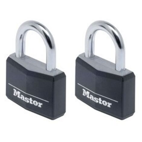 Lot de 2 cadenas en aluminium massif Master lock   9140EURTBLK