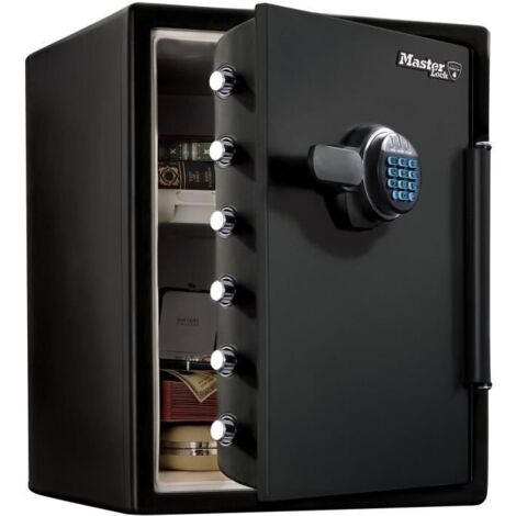 MASTER LOCK Coffre-fort [Ignifuge et Etanche] [XXL 56,6L] [combinaison électronique] - LFW205FYC - Pour vos documents d'identité, documents A4, ordinateurs portables, bijoux (1/5)