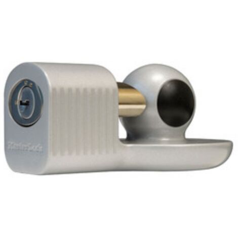 Master Lock – Antivol d'attelage pour remorque – Compatible Ø48 à 59 mm – Zinc chromé résistant à la corrosion – 2 clés – Installation rapide sans outils - 377EURDAT (1/10)