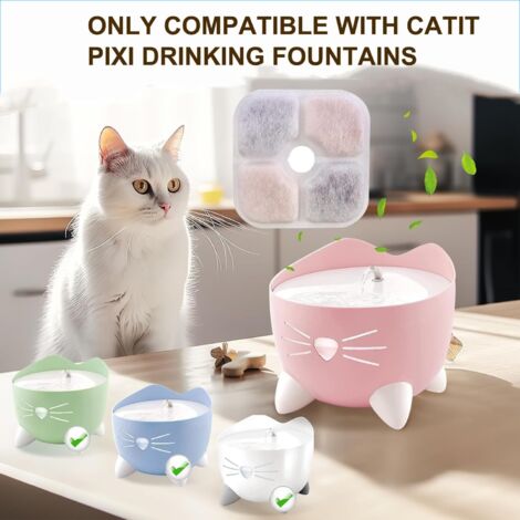 16 Filtros + 4 Tubos Para Fuente De Agua Catit Pixi - Agua Limpia Y Fresca Para Tu Gato. ¡Máxima Higiene!