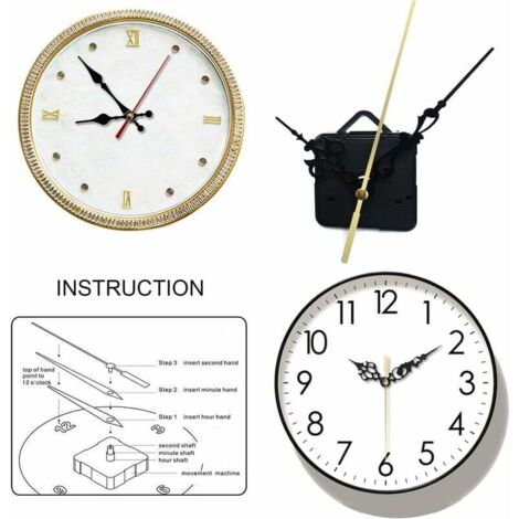 Ricambio Meccanismo Orologio Movimento Orologio A Batteria - Meccanismo Silenzioso Per Orologi Da Parete Con Lancette Orologio Da Parete Preciso - Foto 10