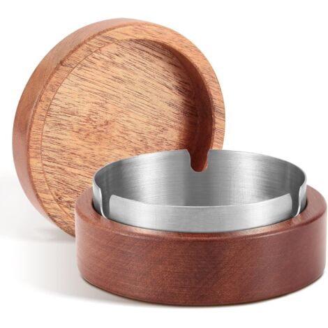 Posacenere Sigillabile A Tamburo In Acciaio Inossidabile - Inodore E Senza Fumo - Portatile Con Coperchio - Disponibile In 6 Stili (Oro, Argento, Nero) - 3