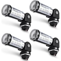 Confezione da 4 sensori crepuscolari per illuminazione esterna, sensori fotoelettrici per illuminazione esterna, interruttore fotoelettrico per luce da parete o da veranda (120 V)