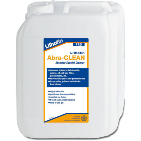 PRO Abra-CLEAN - Nettoyant alcalin spécial avec nanoparticules abrasives - Lithofin - 5 L