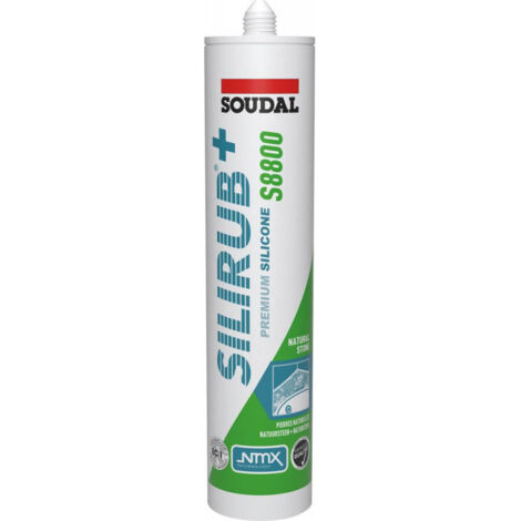 Silirub+ S8800 - Mastic silicone neutre pour pierre naturelle EC 1 PLUS - Soudal -  Beige éclatant