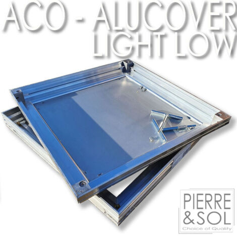 Trappe de visite à carreler 40 x 40 cm – Ouverture 30 x 30 cm – Alliage aluminium – Étanchéité intégrée – Charge K3 – ACO (1/5)