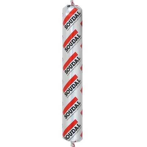 Soudal – Mastic colle polyuréthane Soudaflex 40FC – Poche de 600 ml blanc – Résistance UV et adhérence sur métaux – Applications construction et industrie