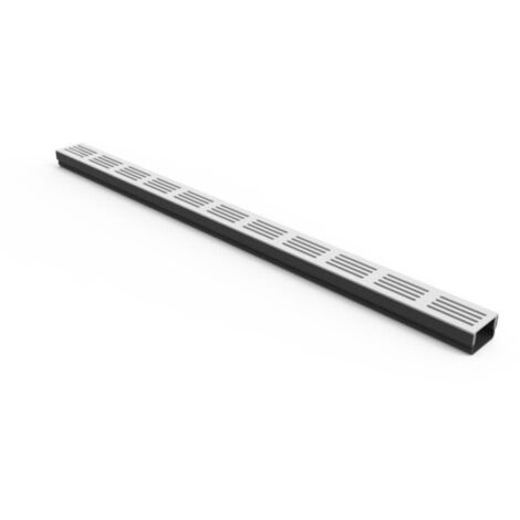 Caniveau de douche 100 cm – Grille aluminium 6,5 cm – Classe A15 pour zones piétonnes – Drainage efficace pour terrasses