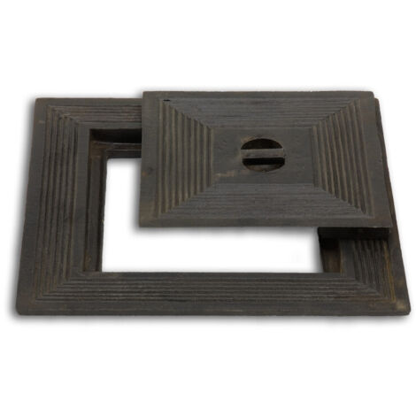 Couvercle en fonte A15 pour regard d'inspection 60 x 60 cm – Surface anti-dérapante – Charge maximale piétons et cyclistes – LINE ECO