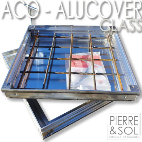 Alucover - Couvercle à carreler étanche - ACO - 55 x 55 cm 72,5 mm