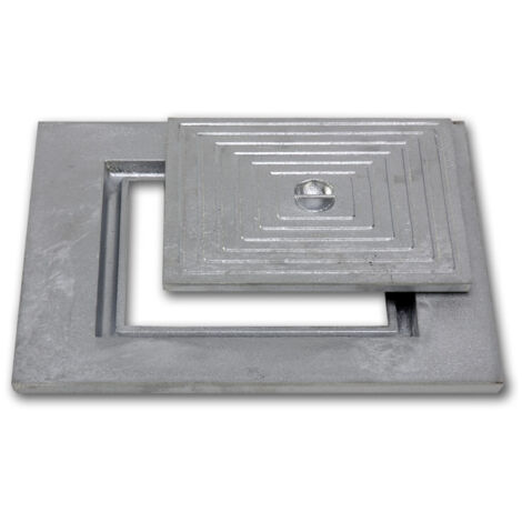 Couvercle d'inspection à fond simple en aluminium coulé - LINE ECO - 70 x 70 cm