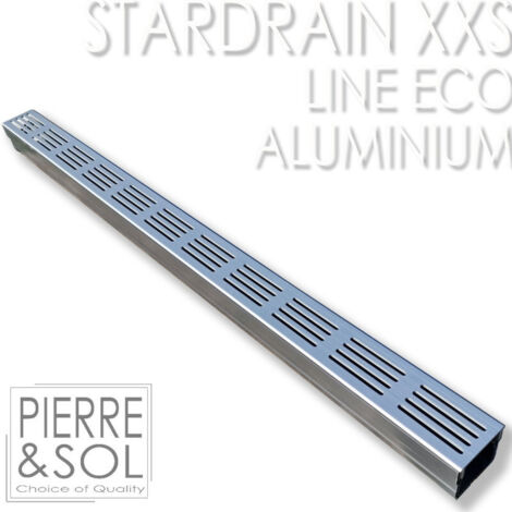 Caniveau de douche 100 cm – Grille aluminium 6,5 cm – Drainage efficace pour espaces confinés – Classe A15 piéton
