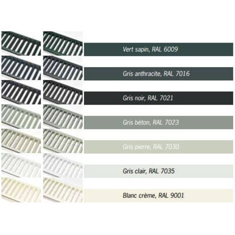 Grille en acier teinté - Euroline Harmony - ACO -  Anthracite   1 m