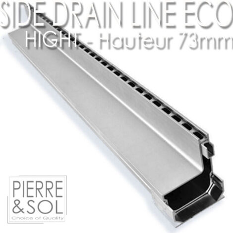 Caniveau à fente aluminium SideDrain - LINE ECO - 0,5 m
