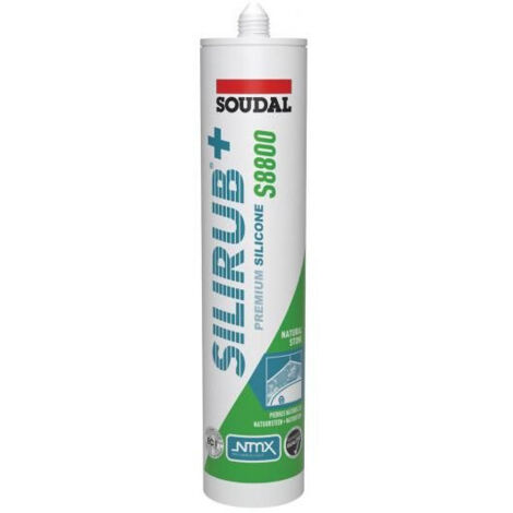 Silirub+ S8800 - Mastic silicone neutre pour pierre naturelle EC 1 PLUS - Soudal -  Jasmin