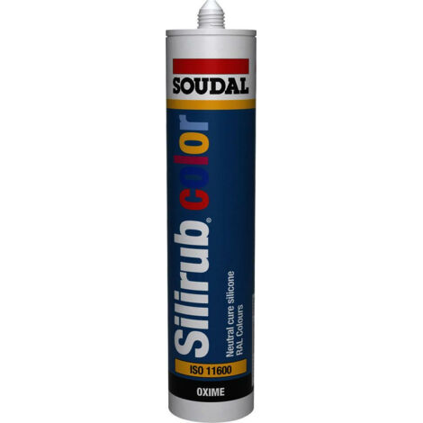 Soudal – Mastic silicone neutre gris anthracite RAL 7016 310 ml – Insensible aux moisissures – Forte adhérence sur verre et aluminium – 105831