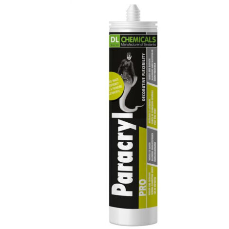 Paracryl Pro - Mastic à peindre plasto-élastique monocomposant - DL Chemicals - Cartouche de 300 ml Noir