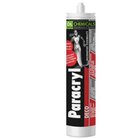 Paracryl Deco - Mastic acrylique qui peut être peint rapidement - DL Chemicals - 310 ml Blanc