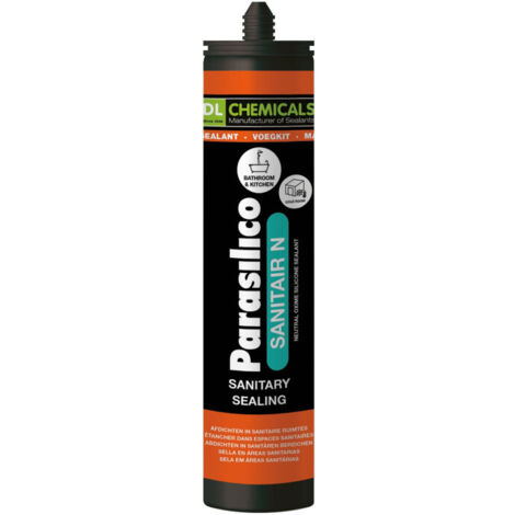 Parasilico Sanitair N - Silicone neutre de type oxime - DL Chemicals - Cartouche de 300 ml Blanc (1/3)