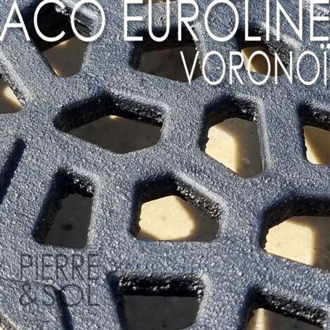 Grille design Voronoï pour caniveau - Euroline - ACO -  Noir