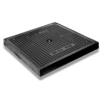 Couvercle de sécurité composite B125 Hermelock - 40 x 40 cm (dim. int : 30 x 30 cm)