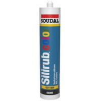 Soudal – Mastic silicone neutre Silirub Color RAL 7012 gris basalte – Cartouche 300 ml – Résistant aux UV et moisissures – Pour joints de construction
