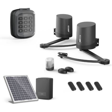 Motorización solar para puerta batiente Avidsen ORANE 510 + Teclado con código + 2 mandos a distancia adicionales (4 en total)