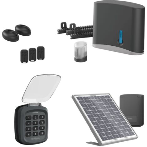 Motorización solar  Avidsen Zenia SE con código digital para puerta corredera