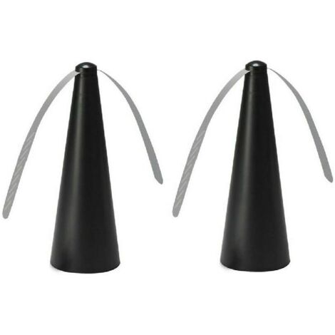 2 ventilateurs anti-mouches portables pour les repas intérieurs et extérieurs pour éloigner les mouches des aliments - Noir GROOFOO (1/5)
