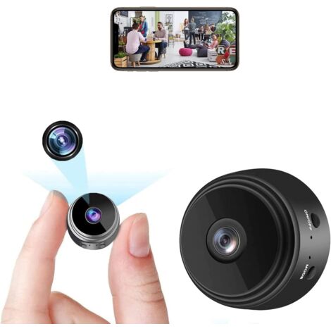 Mini Camera Cachee Enregistreur Petite,Full HD 1080P Micro de Surveillance WiFi,Caméra Video Sécurité Bébé sans Fil Hidden ,Interieur/Exterieur, Noir - Nouveau