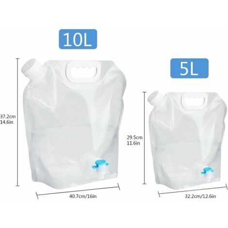 Réservoir D'eau Avec Robinet - Conteneur De Stockage Urgence 29,5x21,3x25cm