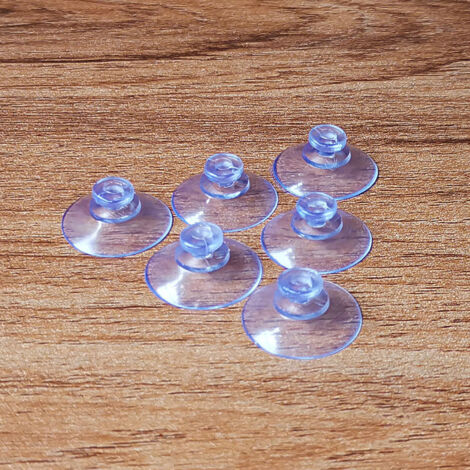 10Pcs 20mm Ventouses transparentes tête, Champignon ventouses en plastique PVC plaine sans crochets, pour Voiture, Camping, vitre, Pare-Soleil