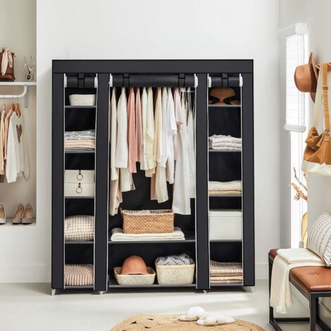 Armoire de Rangement Pliable- Penderie Dressing Textile en Tissu Intissé avec Fermeture à