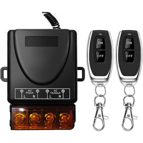 Interruptor Por Control Remoto RF - 1 Relé 30A, IP65 Impermeable, Alcance 100 M, Para Puertas, Bombas, Luces, Ventiladores