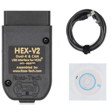 Câble de diagnostic HEX V2 VCDS VAG COM 25.3 5053 pour lecteur automatique VW/AUDI/Skoda/Seat, câble USB pour scanner (anglais)