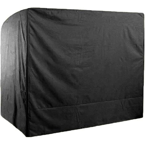Housse de Balancelle de Jardin 3 Places Imperméable,220x125x175cm 210D Oxford Bache de Balancelle Anti-UV Couverture de Protection Balanoire Extérieur-noir (1/5)