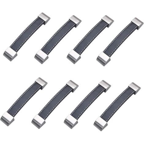Poignée en cuir-poignées de placard Poignée d’Armoire pour armoire,cuisine et porte GROOFOO (Noir,128mm,8pcs ) (1/5)