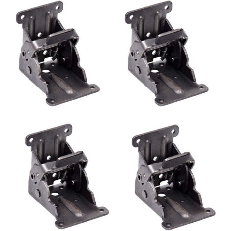 Charnières Autobloquantes,Support de Support Pliable Raccords de Jambe et Accolade de Coin,Pour les Pieds Pliants établi Pliant,(2 Set) (1/5)