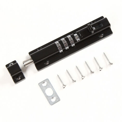 AIDUCHO Verrou Pour Portail, Verrouillage Par Combinaison Mécanique – Plus Besoin De Clefs – Parfait Pour Portails, Hangars, Tout Espace De Stockage Et Toute Porte(Noir) (1/5)