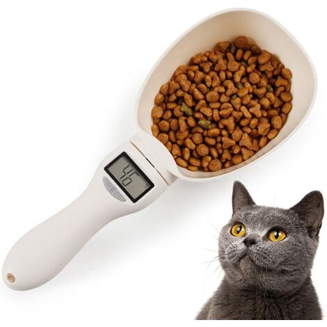ZXPASRA Cuillère Mesure Animaux,Pelle à Mesurer pour Aliments, Cuillère Mesure Électronique, Cuillère Pesée Détachable, Cuillère à Balance Numérique avec Écran LCD Pour Une Mesure Précise (1/5)