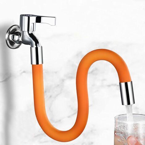 Tuyau de Pulvérisation d'Extension pour Robinet de Cuisine,360 degrés Tuyau de Robinet de Cuisine Mobile Tube d'Extension Universel en Mousse avec Connecteur pour Cuisine Salle de Bain (30CM) GROOFOO (1/5)