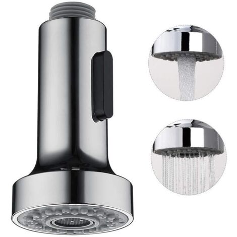AIDUCHO Douchette Pour Robinet Cuisine Douchette 2 Modes Tête Robinet Cuisine Douchette Remplacement Douchette Pour Rétractable Mitigeur Cuisine,Chromé ,G1/2"