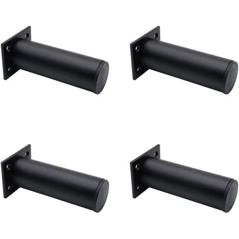 AIDUCHO  4 Pieds De Meubles Réglables Noir Mat , En Alliage D'aluminium 38x120 Mm, Pieds De Meuble Tv Pour Table Basse D'armoire, Pied De Support Pour Canapé De Meuble