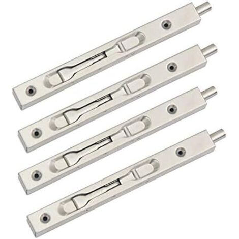 AIDUCHO Lot De 4 (2 Paires) Loquets Coulissants De Porte Dissimulés À Levier De Sécurité En Acier Inoxydable Brossé 22 Cm De Long (1/5)