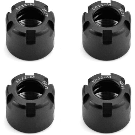 AIDUCHO Er11-M Collet Écrous De Serrage, Pour Fraisage Cnc Chuck Holder Lathe, 4 Pièces, Noir (1/5)