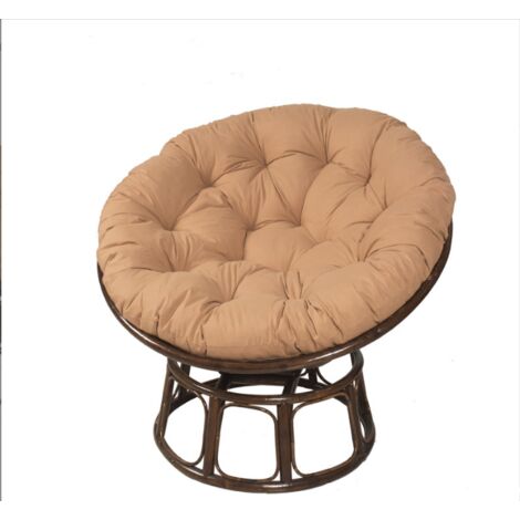 YIDOMDE Coussins pour chaises de jardin rond coussin chaise swing chaise hamac rond coussin rond siège d'oiseau de chaise de nid chaise coussin panier pendante tapis rond for la maison 60x60CM (Kaki )